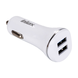 Автомобільний зарядний пристрій Inkax CC-12 2.1A 2USB Lightning white