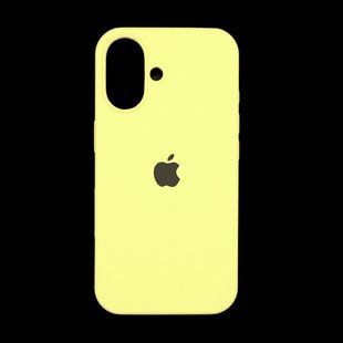 Силіконовий чохол Full Cover для iPhone 16 Plus mellow yellow