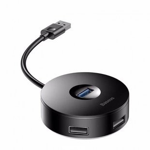 USB HUB BASEUS Round Box USB3.0 to 1USB3.0/3USB2.0/0,25m. Black CAHUB-F01