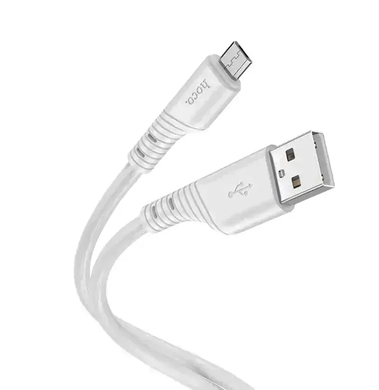 Кабель Hoco X97 Crystal color silicone charging data cable Micro 2.4A/1m Gray
