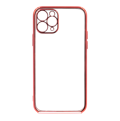 Силіконовий чохол Сlear для iPhone 11 Pro red Full Camera з глянсовою окантовкою