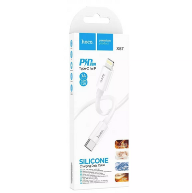 USB кабель Hoco X87 Magic silicone Lightning PD20W/1m/3A white