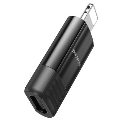 Адаптер BOROFONE BV18 iP male to Type-C female USB2.0 adapter чорний