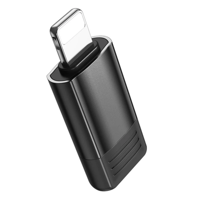Адаптер BOROFONE BV18 iP male to Type-C female USB2.0 adapter чорний