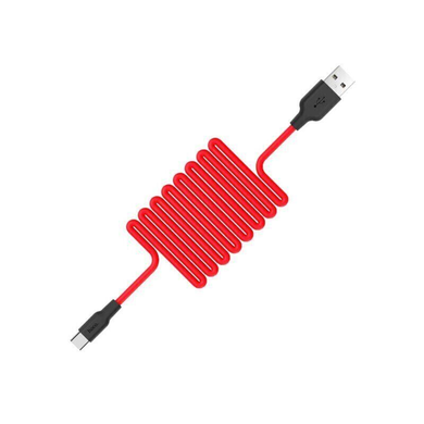 USB кабель Hoco X21 Silicone Type-C 3A 1m black/red