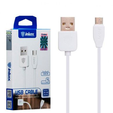 USB кабель Inkax CK-60 micro 1m white