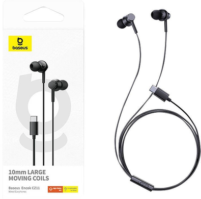 Навушники Baseus Encok CZ11 Wired Earphones black A00164300113-Z1