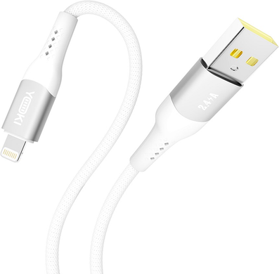 USB кабель YOKI SOLID YK-SO15 Lightning 2.4A 1.2m white