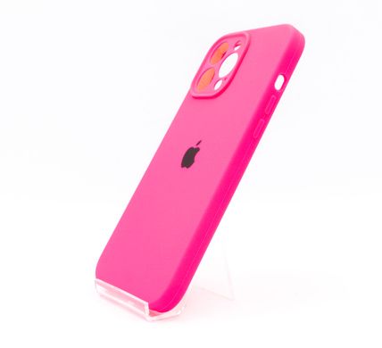 Силіконовий чохол Full Cover для iPhone 13 Pro Max barble pink (hot pink) Full Camera