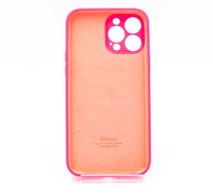 Силіконовий чохол Full Cover для iPhone 13 Pro Max barble pink (hot pink) Full Camera