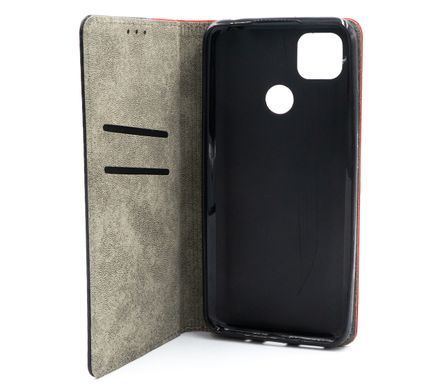 Чохол книжка Carbon для Xiaomi Redmi 9C red/black (4you)