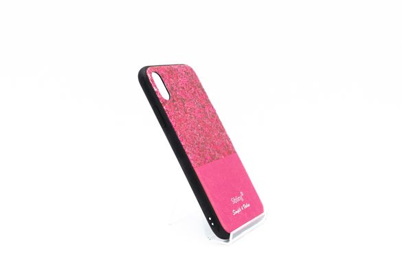 Накладка шкіра Sibling Glittery 2 colour для iPhone X pink