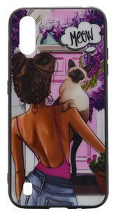 Накладка Glass+TPU girls для Samsung A015/A01 №3