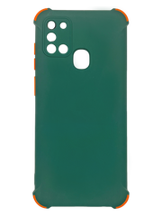Силіконовий чохол для Samsung A21s з посил.кутами stella dark green Full Camera