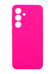 Силиконовый чехол Full Cover для Samsung S24 barbie pink (AAA) Full Camera без logo