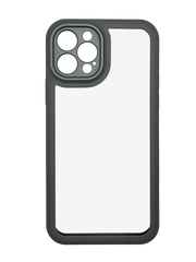 TPU чохол Transparent + Colour 1,5mm для iPhone 12 Pro grey Full Camera