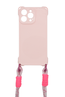 Чохол TPU CrossBoby with strape для iPhone 16 Pro pink Full Camera