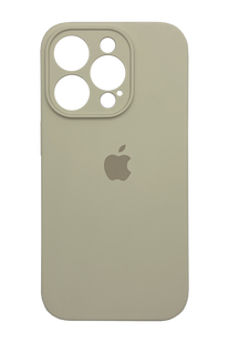 Силіконовий чохол Full Cover для iPhone 15 Pro antique white Full Camera