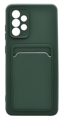 Силиконовый чехол WAVE Colorful Pocket для Samsung A52 dark green Full Camera