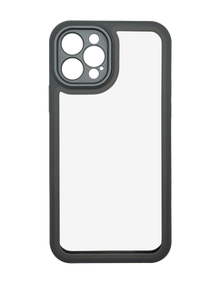 TPU чохол Transparent + Colour 1,5mm для iPhone 12 Pro grey Full Camera