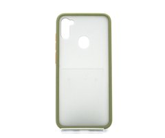 Чохол 2 в 1 Matte Color для Samsung A11 green/orange