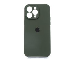 Силіконовий чохол Full Cover для iPhone 14 Pro Max cyprus green Full Camera