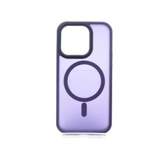 Чохол TPU+PC Metal Buttons with MagSafe Colorful для iPhone 13 Pro Max dark violet