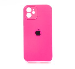 Силіконовий чохол Full Cover для iPhone 12 barble pink Full Camera