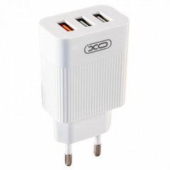 Сетевое зарядное устройство XO L72 3USB/USB1 QC 3A/USB 2/3 2.1A white