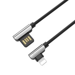USB кабель HOCO U42 Exquisite steel Lightning 2,4A/1,2m black
