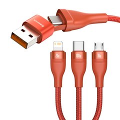 USB/Type-C кабель Baseus Flash Series Two-for-three Data Cable U C to M L C 100W 1.2m Orange CA2T3