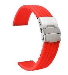 Ремінець Универс Silicone+Metal lock для Samsung/Amazfit/Huawei 22mm red
