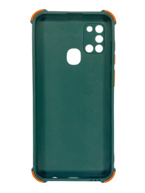 Силіконовий чохол для Samsung A21s з посил.кутами stella dark green Full Camera