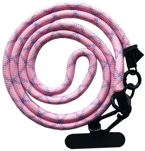 Шнурок NEW (120см) 8mm с карабином+держатель для чехлов (универсальный) pink mix