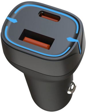 Автомобільний зарядний пристрій XO CC37 PD+QC3.0 20W Type-C black