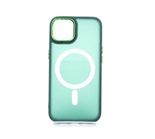 Чехол TPU+PC Space Magnetic Color with Magsafe для iPhone 14 green