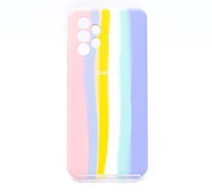Силіконовий чохол Full Cover для Samsung A32 4G Rainbow pink/dasheen Full Camera