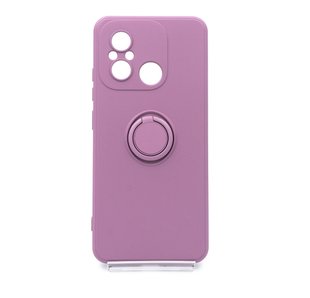 Чохол (TPU) Candy Ring для Xiaomi Redmi 12С cherry purple Full Camera