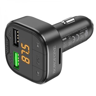 FM модулятор Bluetooth Borofone BC43 Flash QC3.0 Black