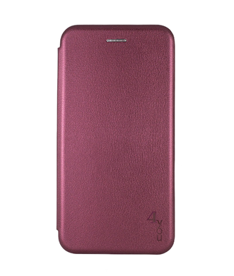 Чехол книжка Original кожа для Xiaomi Redmi Note 13 4G marsala (4you)