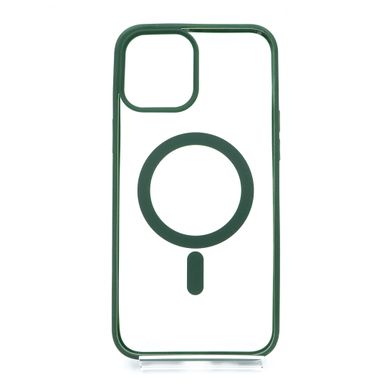 Чохол Color+MagSafe для iPhone 12 Pro Max clear/green