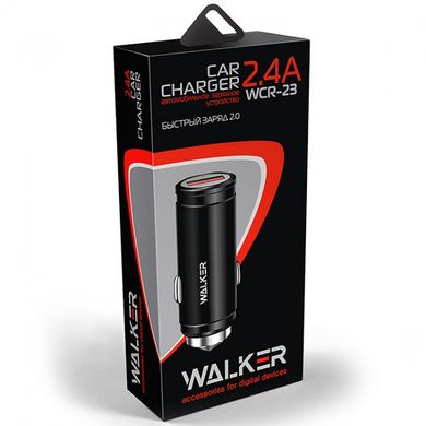 АЗУ Адаптер Walker WCR-23 Quick Charge Qualcomm 3.0 1USB 2.4A black