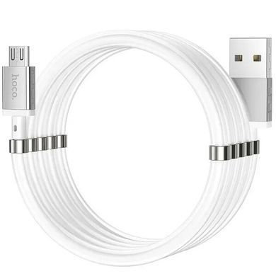 USB кабель HOCO U91 Magic magnetic micro 2.4A/1m White