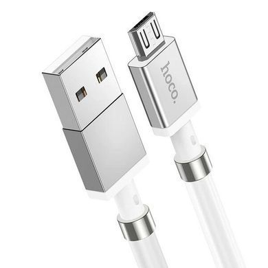 USB кабель HOCO U91 Magic magnetic micro 2.4A/1m White