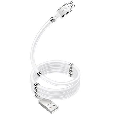 USB кабель HOCO U91 Magic magnetic micro 2.4A/1m White