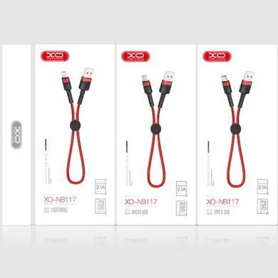 USB кабель XO NB117 Type-C 2.1A 0.25m red