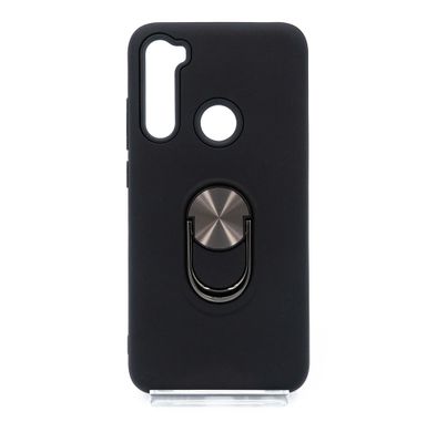 Накладка PC Soft Touch для Xiaomi Redmi Note 8 black ring for magnet