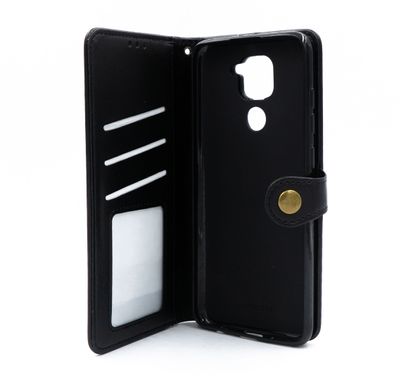 Чохол-книжка шкіра для Xiaomi Redmi Note 9/Redmi 10X black Getman Gallant PU