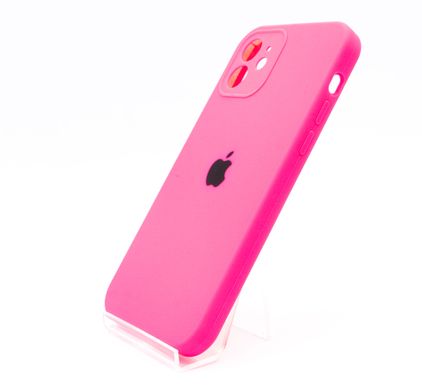 Силіконовий чохол Full Cover для iPhone 12 barble pink Full Camera