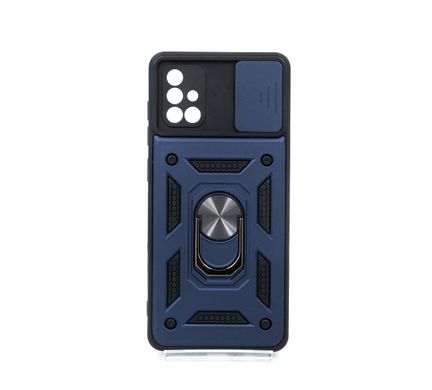 Чохол Camshield Serge Ring for Magnet для Samsung A71 blue протиударний шторка/захист камери